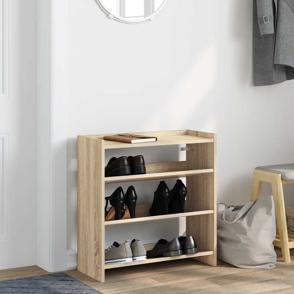 Ράφι παπουτσιών vidaXL Sonoma Oak 60x25x62 cm Κατασκευασμένο ξύλο