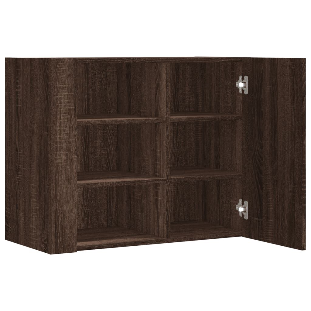 vidaXL Ντουλάπι Τοίχου Καφέ Δρυς 75x35x60 εκ. Επεξεργασμένο Ξύλο