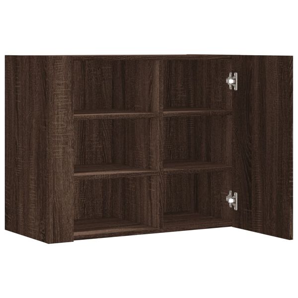 vidaXL Ντουλάπι Τοίχου Καφέ Δρυς 75x35x60 εκ. Επεξεργασμένο Ξύλο