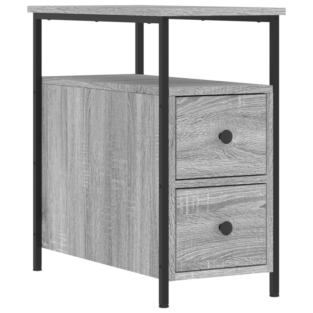 vidaXL Κομοδίνα 2 τεμ. Γκρι Sonoma 30 x 60 x 60 εκ. από Επεξεργ. Ξύλο