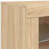 vidaXL Ντουλάπι με LED Sonoma Δρυς 162x37x67 εκ.