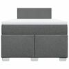 vidaXL Κρεβάτι Boxspring με Στρώμα Σκούρο Γκρι 120x200 εκ. Υφασμάτινο