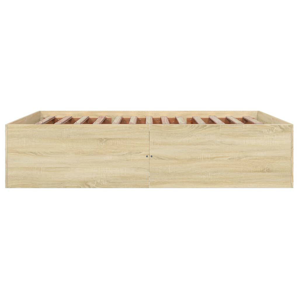 vidaXL Πλαίσιο Κρεβατιού Sonoma Δρυς 150x200 εκ. Επεξεργασμένο Ξύλο