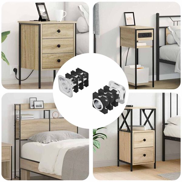 vidaXL &Epsilon;&iota;&sigma;&alpha;&gamma;&omega;&gamma;ή &Sigma;&omega;&lambda;ή&nu;&alpha; &mu;&epsilon; &Sigma;&pi;&epsilon;ί&rho;&omega;&mu;&alpha; 2 pcs &Mu;&alpha;ύ&rho;&omicron; &kappa;&alpha;&iota; &Alpha;&sigma;&eta;&mu;ί