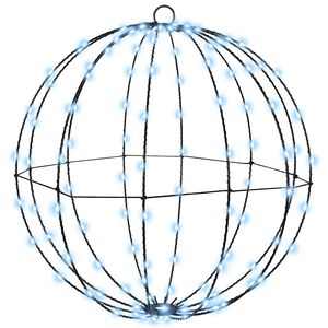 vidaXL Μπάλα με 160 LED Ψυχρό λευκό 50 cm Μέταλλο