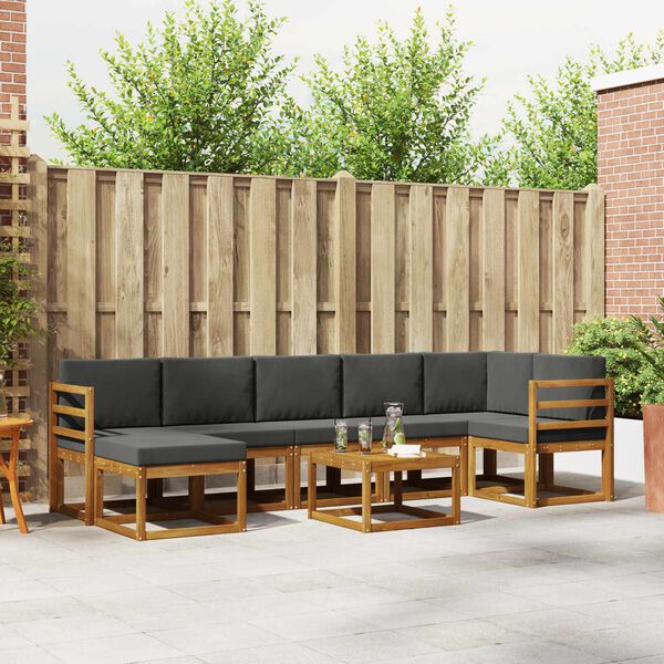 vidaXL &Sigma;&epsilon;&iota;&rho;ά &Kappa;&alpha;&nu;&alpha;&pi;έ &Epsilon;&xi;&omega;&tau;&epsilon;&rho;&iota;&kappa;&omicron;ύ &mu;&epsilon; &mu;&alpha;&xi;&iota;&lambda;ά&rho;&iota; 8 pcs &Phi;&upsilon;&sigma;&iota;&kappa;ό &kappa;&alpha;&iota; &Alpha;&nu;&theta;&rho;&alpha;&kappa;ί