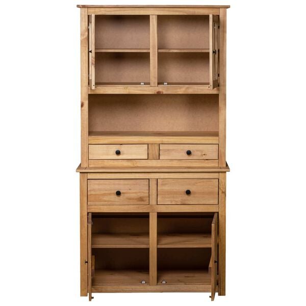vidaXL Μπουφές 93 x 40,5 x 180 εκ. από Μασίφ Ξύλο Πεύκου Σειρά Panama