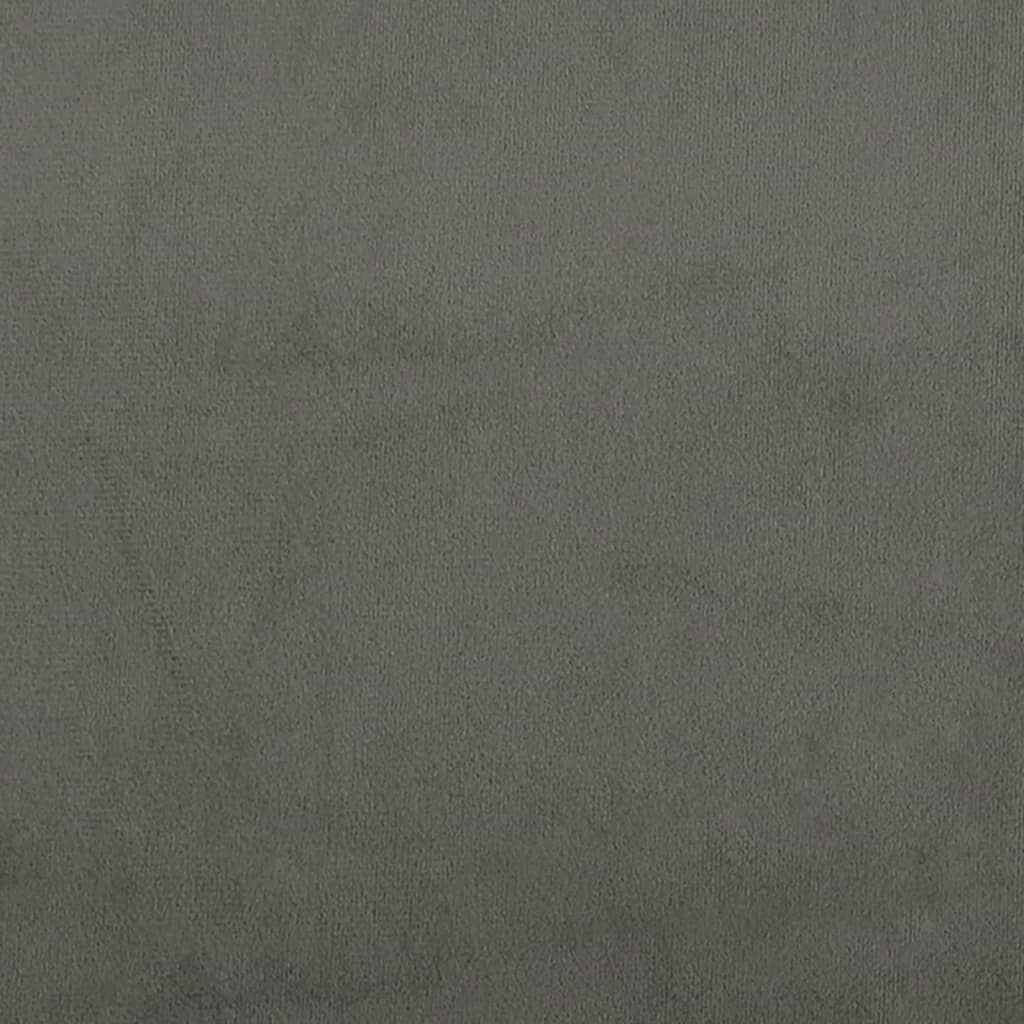 vidaXL Κεφαλάρι Κρεβατιού Σκούρο Γκρι 100x5x78/88 εκ. Βελούδινο