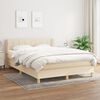 vidaXL &Kappa;&rho;&epsilon;&beta;ά&tau;&iota; Boxspring &mu;&epsilon; &Sigma;&tau;&rho;ώ&mu;&alpha; &Kappa;&rho;&epsilon;&mu; 140x200 &epsilon;&kappa;. &Upsilon;&phi;&alpha;&sigma;&mu;ά&tau;&iota;&nu;&omicron;