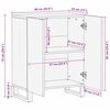 vidaXL Πλαϊνό γραφείο Λευκό 60 x 33.5 x 75 εκ. Μασίφ ξύλο μάνγκο