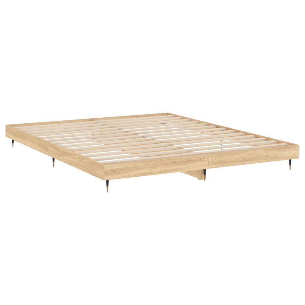 vidaXL Πλαίσιο Κρεβατιού Χωρ. Στρώμα Sonoma Δρυς 200x200 εκ. Επ. Ξύλο