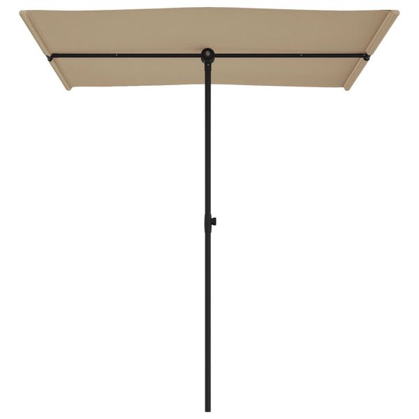 vidaXL Ομπρέλα Κήπου Taupe 180 x 110 εκ. με Ιστό Αλουμινίου