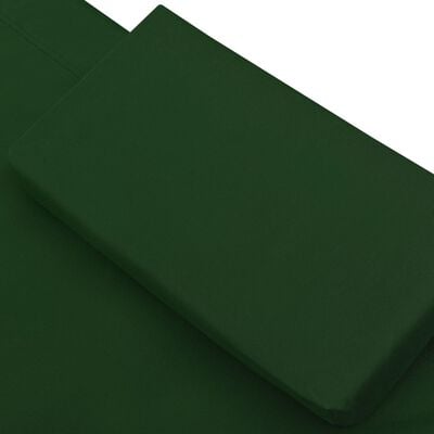 vidaXL Ξαπλώστρα - Κρεβάτι Διπλή Πράσινη με Σκίαστρο και Μαξιλάρια