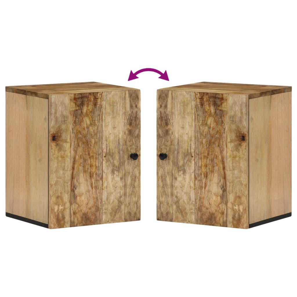 vidaXL Ντουλάπι Μπάνιου Επιτοίχιο 38x33x48 εκ. από Μασίφ Ξύλο Μάνγκο