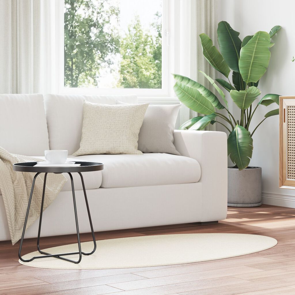 vidaXL Χαλιά "HUARTE" Κρεμ 80x150 εκ. Ωοειδές