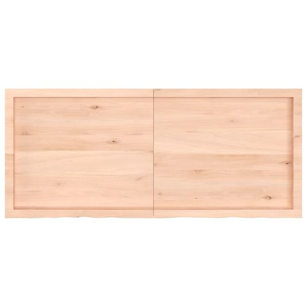 vidaXL Επιφάνεια Τραπεζιού 140x60x(2-4)εκ Ακατέργαστο Μασίφ Ξύλο Δρυός