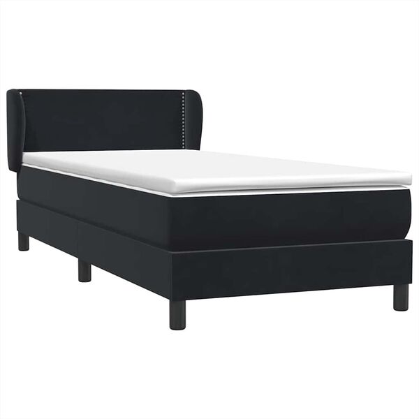 vidaXL &Kappa;&rho;&epsilon;&beta;ά&tau;&iota; Boxspring &mu;&epsilon; &Sigma;&tau;&rho;ώ&mu;&alpha; &Mu;&alpha;ύ&rho;&omicron; 90x210 &epsilon;&kappa;. &Beta;&epsilon;&lambda;&omicron;ύ&delta;&iota;&nu;&omicron;