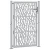 vidaXL Πόρτα Κήπου με Σχέδιο από Ατσάλι με Αντιστατική Ιχνοστοιχία 100x150 εκ.