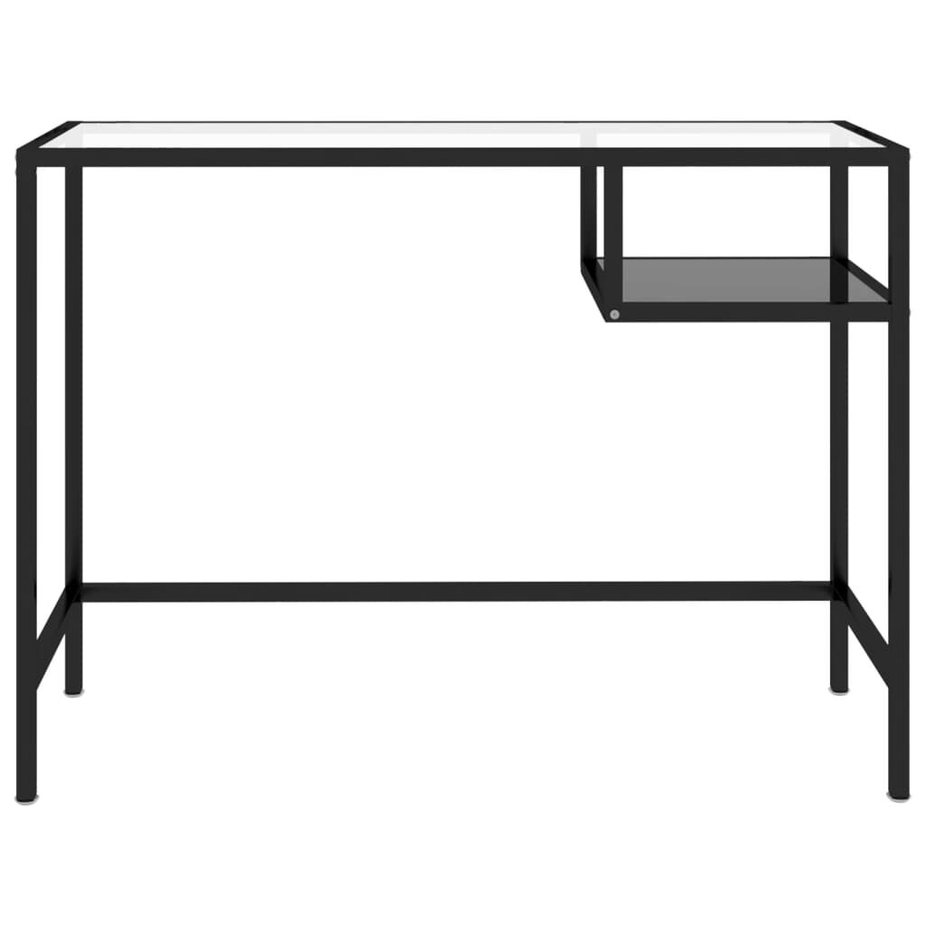 vidaXL Γραφείο Υπολογιστή Μαύρο 100 x 36 x 74 εκ. από Γυαλί