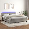 vidaXL &Kappa;&rho;&epsilon;&beta;ά&tau;&iota; Boxspring &mu;&epsilon; &Sigma;&tau;&rho;ώ&mu;&alpha; & LED &Alpha;&nu;.&Gamma;&kappa;&rho;&iota; 180x200 &epsilon;&kappa;. &Beta;&epsilon;&lambda;&omicron;ύ&delta;&iota;&nu;&omicron;