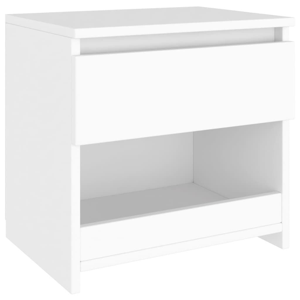 vidaXL Κομοδίνο Λευκό 40 x 30 x 39 εκ. από Επεξ. Ξύλο