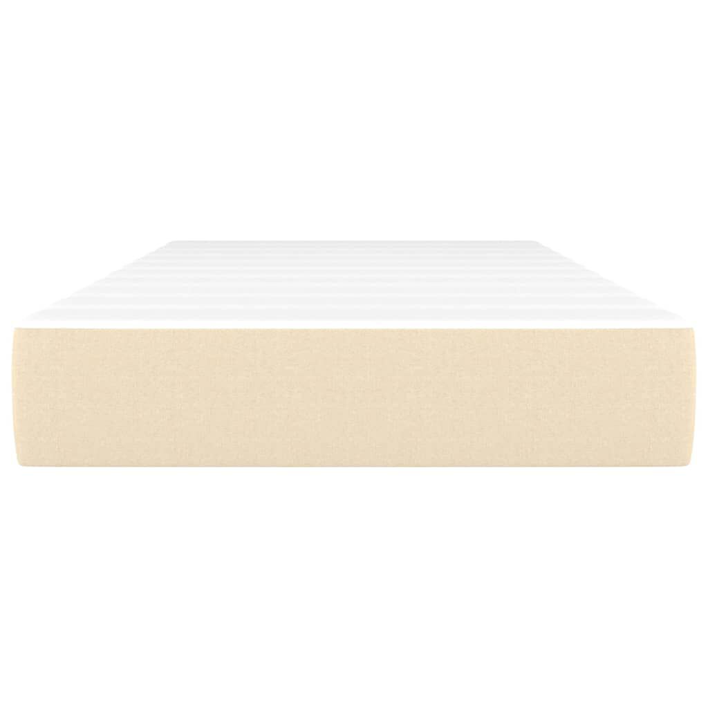 vidaXL Στρώμα με Pocket Springs Κρεμ 100x200x20 εκ. Υφασμάτινο