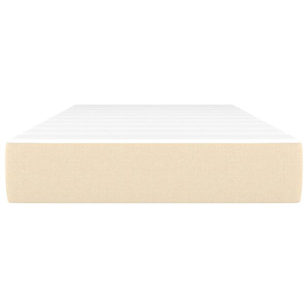 vidaXL Στρώμα με Pocket Springs Κρεμ 100x200x20 εκ. Υφασμάτινο