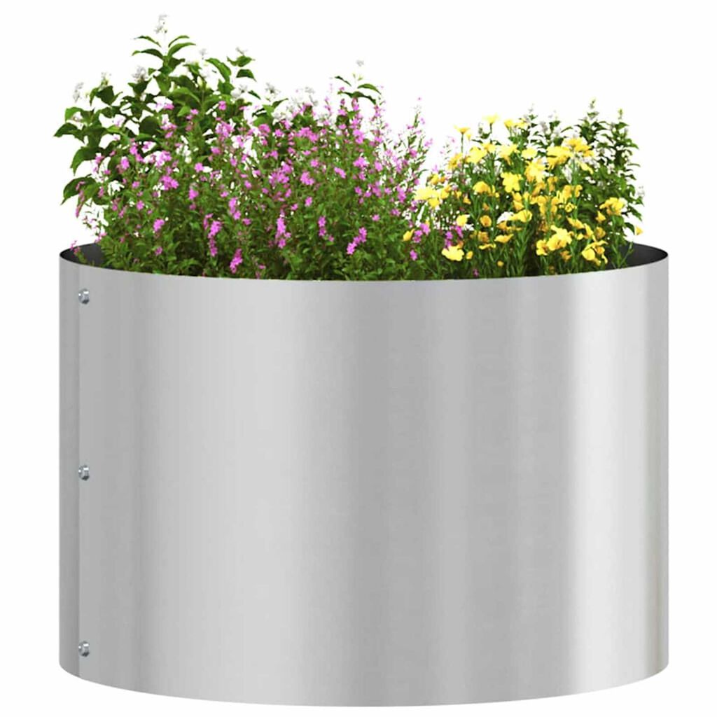 vidaXL Γλάστρα Κήπου Ασημί 30 x 30 x 20 cm Γαλβανισμένος χάλυβας