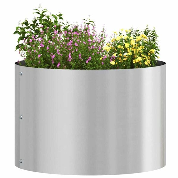 vidaXL Γλάστρα Κήπου Ασημί 30 x 30 x 20 cm Γαλβανισμένος χάλυβας
