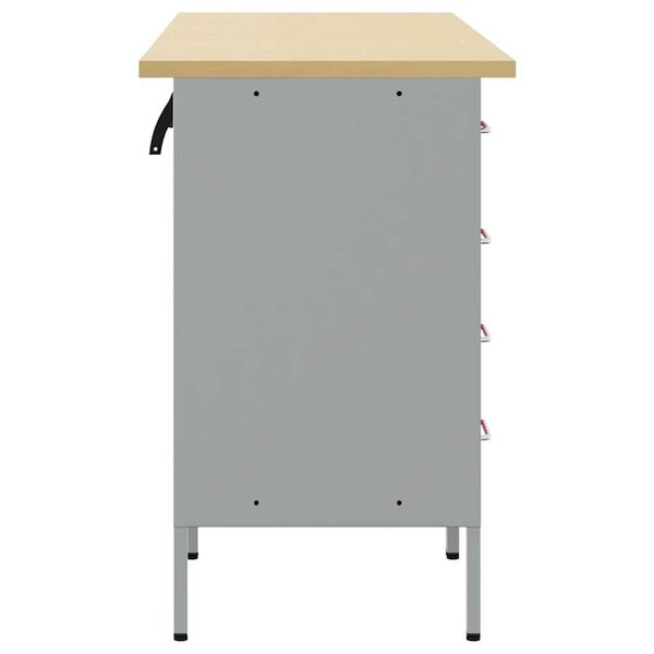 vidaXL Ντουλάπα Εργασίας 3 pcs Κόκκινο και Γκρίζο 150 x 55 x 85 εκ