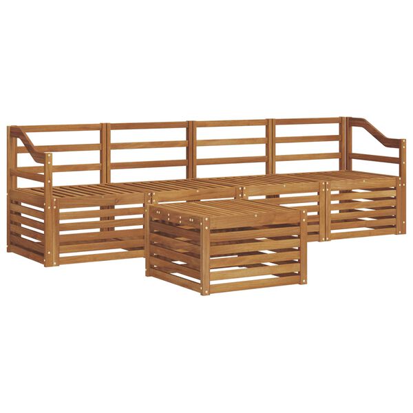 vidaXL &Sigma;&epsilon;&tau; &Kappa;&alpha;&nu;&alpha;&pi;έ 5 pcs &Phi;&upsilon;&sigma;&iota;&kappa;ό &Sigma;&tau;&epsilon;&rho;&epsilon;ό &Xi;ύ&lambda;&omicron; &Alpha;&kappa;&alpha;&kappa;ί&alpha;&sigmaf;