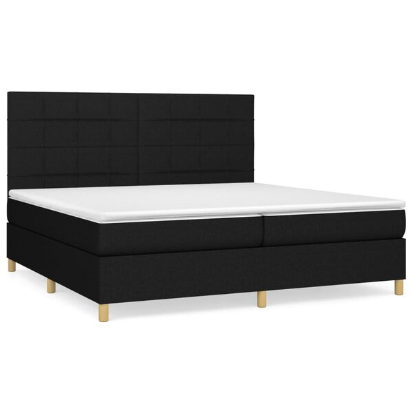 vidaXL &Kappa;&rho;&epsilon;&beta;ά&tau;&iota; Boxspring &mu;&epsilon; &Sigma;&tau;&rho;ώ&mu;&alpha; &Mu;&alpha;ύ&rho;&omicron; 200x200 &epsilon;&kappa;. &Upsilon;&phi;&alpha;&sigma;&mu;ά&tau;&iota;&nu;&omicron;