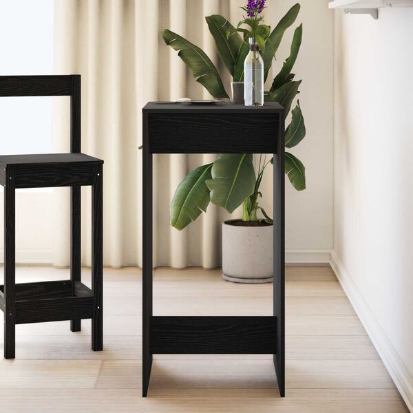 vidaXL Τραπέζι μπαρ Μαύρη Οξυά 51 x 50 x 103.5 εκ. Επεξεργασμένο ξύλο