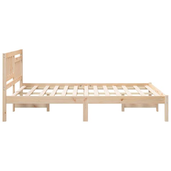 vidaXL Σκελετός Κρεβατιού Καφέ 120 x 190 cm Μασίφ ξύλο πεύκου