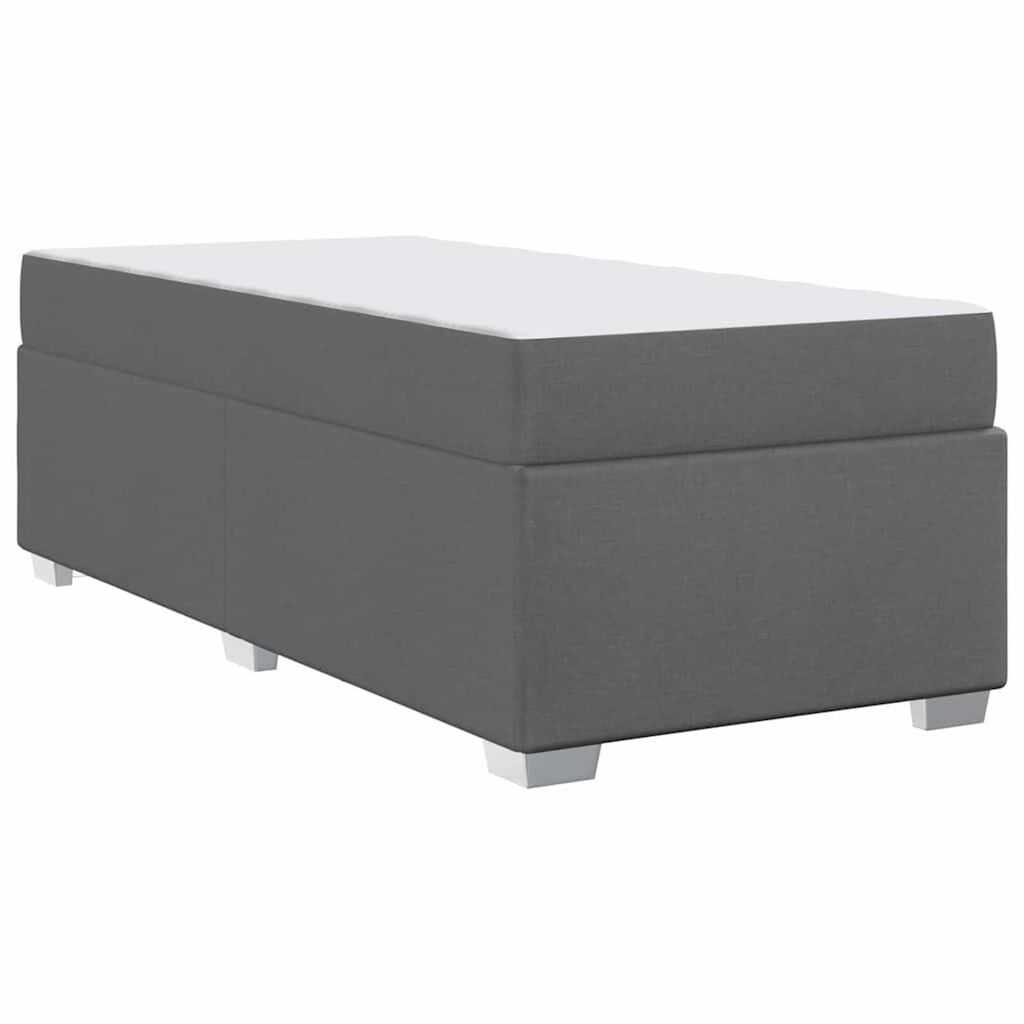 vidaXL Σκελετός Κρεβατιού Σκούρο γκρι 100 x 200 cm ύφασμα