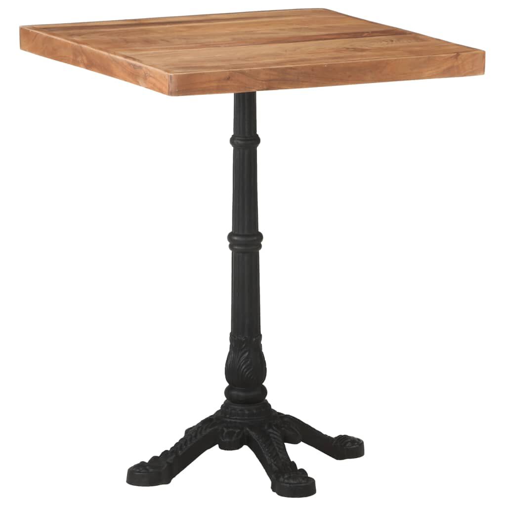 vidaXL Τραπέζι Bistro 60 x 60 x 76 εκ. από Μασίφ Ξύλο Ακακίας