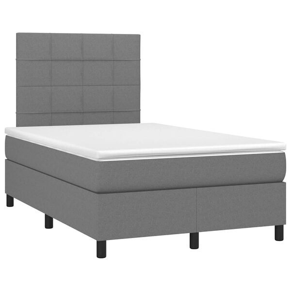 vidaXL &Kappa;&rho;&epsilon;&beta;ά&tau;&iota; Boxspring &mu;&epsilon; &Sigma;&tau;&rho;ώ&mu;&alpha; & LED &Sigma;&kappa;.&Gamma;&kappa;&rho;&iota; 120x190&epsilon;&kappa;. &Upsilon;&phi;&alpha;&sigma;&mu;ά&tau;&iota;&nu;&omicron;