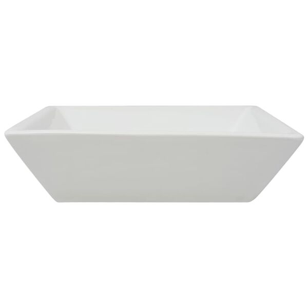 vidaXL Νιπτήρας Τετράγωνος Λευκός 41,5 x 41,5 x 12 εκ. Κεραμικός