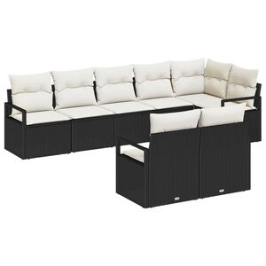 vidaXL &Sigma;&epsilon;&tau; &Kappa;&alpha;&nu;&alpha;&pi;έ 8 pcs &Mu;&alpha;ύ&rho;&omicron; &sigma;&upsilon;&nu;&theta;&epsilon;&tau;&iota;&kappa;ό &rho;&alpha;&tau;ά&nu;