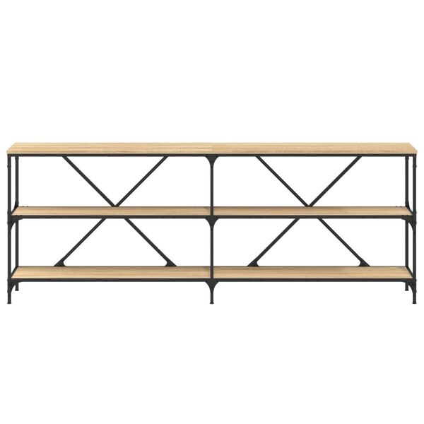 vidaXL Τραπέζι Κονσόλα Sonoma Δρυς 200x30x75 εκ. Επεξ. Ξύλο/Σίδηρος