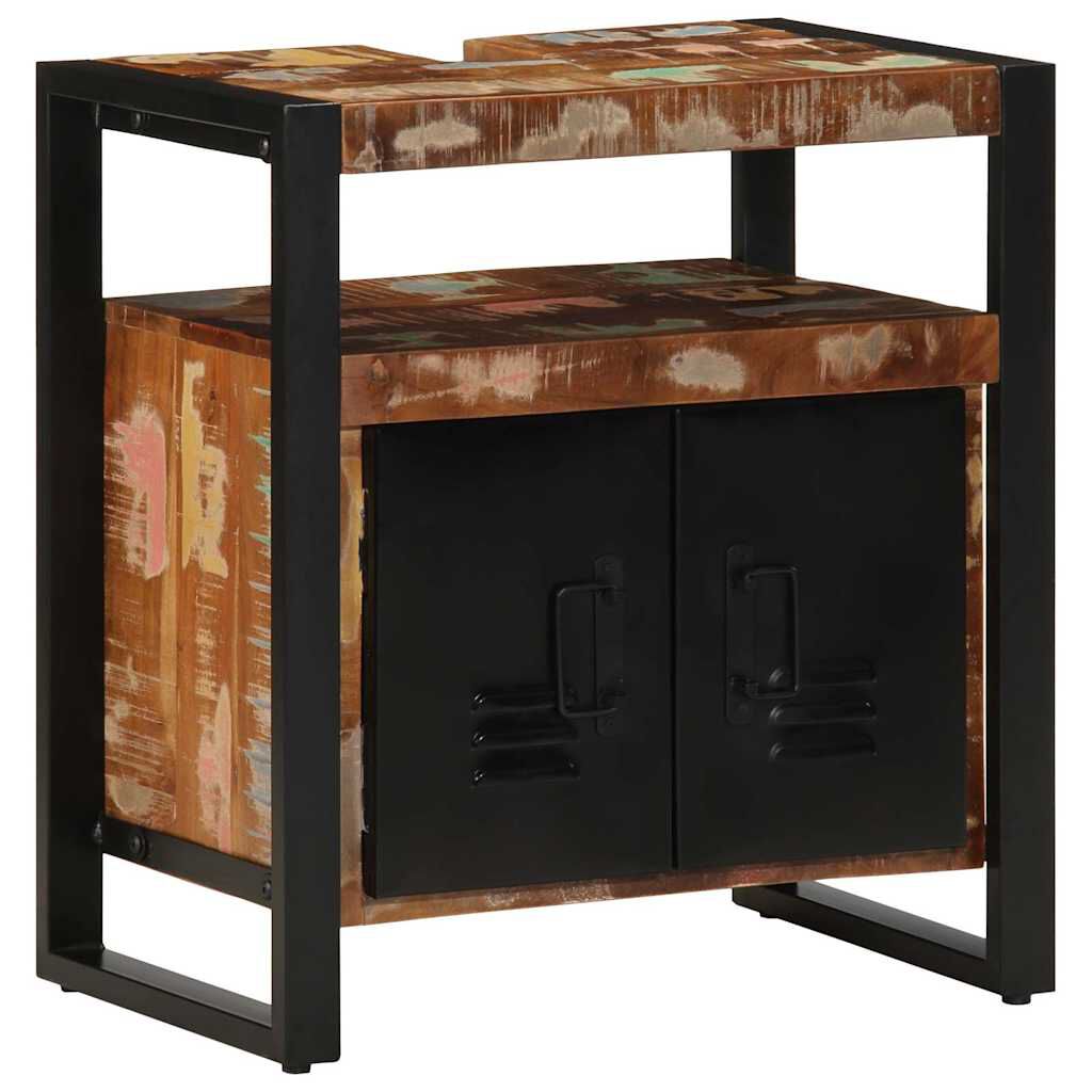 vidaXL ντουλάπι νιπτήρα μπάνιου 55x35x60 cm στερεό ξύλο αναγεννημένο