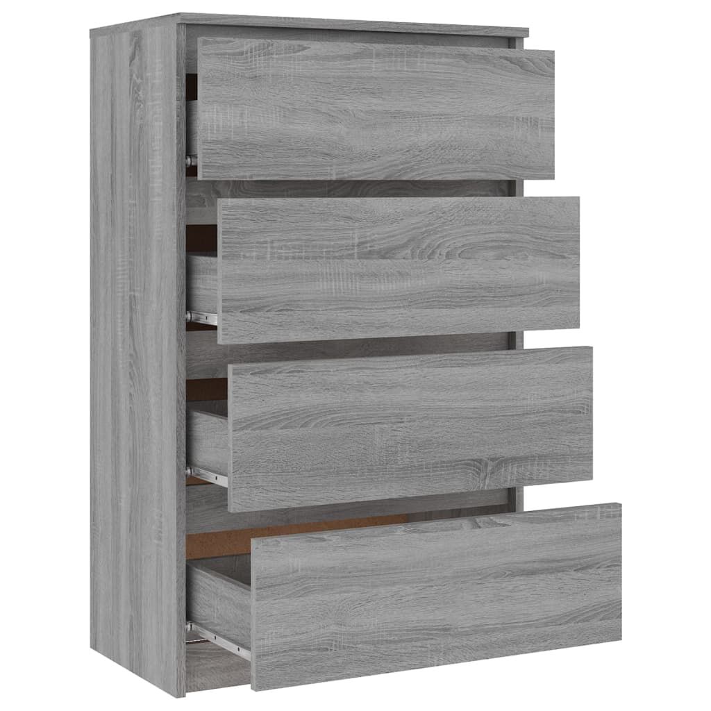 vidaXL Συρταριέρα Γκρι Sonoma 60x35x98,5 εκ. από Επεξεργασμένο Ξύλο