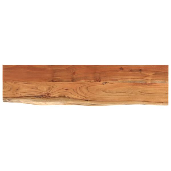 vidaXL Ράφι Επιτοίχιο Ορθ. Live Edge 80x20x3,8 εκ. Μασίφ Ξύλο Ακακίας