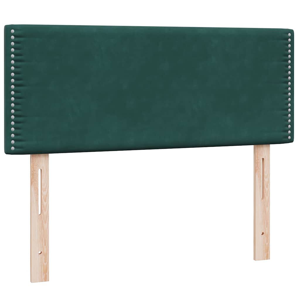 vidaXL Box Spring κρεβάτι με στρώμα σκούρο πράσινο 120x220cm Βελούδινο