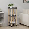 vidaXL Τρόλεϊ 3 Επιπέδων Γκρι 38 x 38 x 82 εκ. Επεξ. Ξύλο/Μασίφ Πεύκο