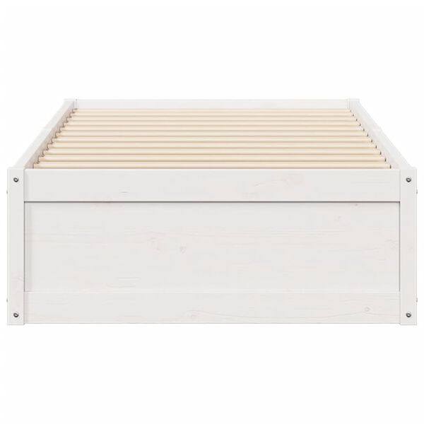 vidaXL Σκελετός Κρεβ. Χωρίς Στρώμα Λευκό 90x190 εκ Μασίφ Πεύκο