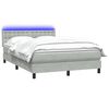 vidaXL &Kappa;&rho;&epsilon;&beta;ά&tau;&iota; Boxspring &mu;&epsilon; &Sigma;&tau;&rho;ώ&mu;&alpha; & LED &Alpha;&nu;&omicron;&iota;&chi;&tau;ό &Gamma;&kappa;&rho;&iota; 160x220 &epsilon;&kappa;. &Beta;&epsilon;&lambda;&omicron;ύ&delta;&iota;&nu;&omicron;