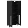 vidaXL Highboard &Mu;&alpha;ύ&rho;&eta; &Omicron;&xi;&upsilon;ά 69,5 x 34 x 180 &epsilon;&kappa;. &Epsilon;&pi;&epsilon;&xi;&epsilon;&rho;&gamma;&alpha;&sigma;&mu;έ&nu;&omicron; &xi;ύ&lambda;&omicron;