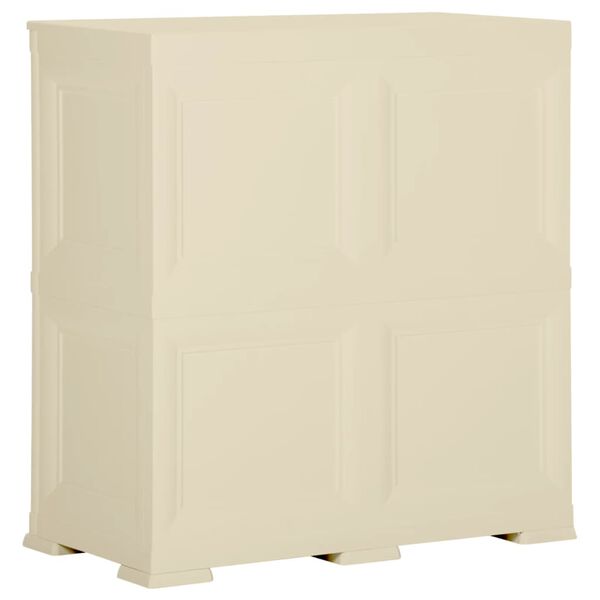 vidaXL Πλαστικό Ντουλάπι Angora Λευκό 79 x 43 x 85,5εκ με Σχέδιο Ξύλου