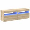 vidaXL Έ&pi;&iota;&pi;&lambda;&alpha; &Tau;&eta;&lambda;&epsilon;ό&rho;&alpha;&sigma;&eta;&sigmaf; &mu;&epsilon; LED 2 &tau;&epsilon;&mu;. Sonoma &Delta;&rho;&upsilon;&sigmaf; 60 x 35 x 40 &epsilon;&kappa;.